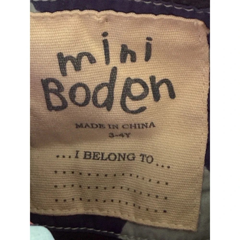MINI BODEN Girls Kids 3-4 Yrs Ski Coat Blue Spots‎ Winter Snow Lined Zip Snap